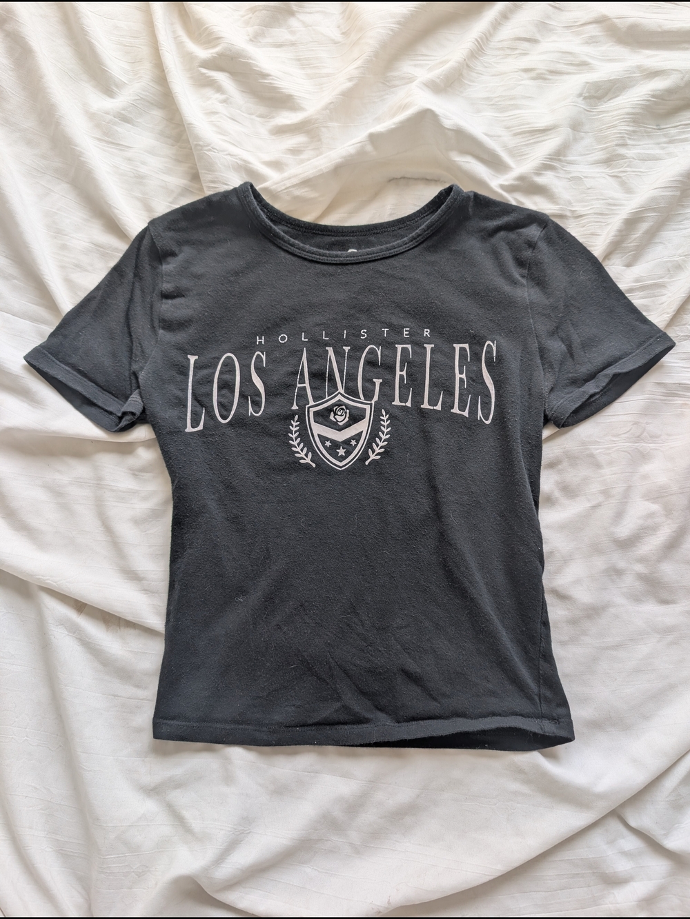 Hollister Black Los Angeles Logo Short Sleeve Tee